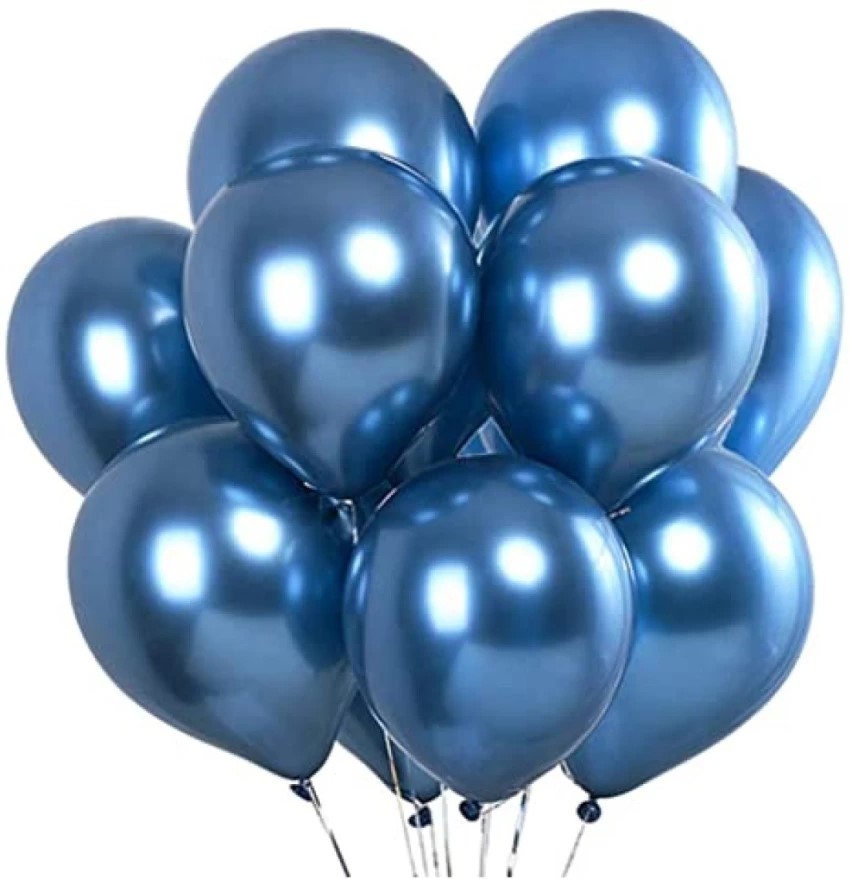 Blue Color Metallic Balloon (50pcs)